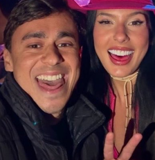 Ana Castela em foto com Nikolas Pereira (PL-MG) Foto: Reprodução/Instagram