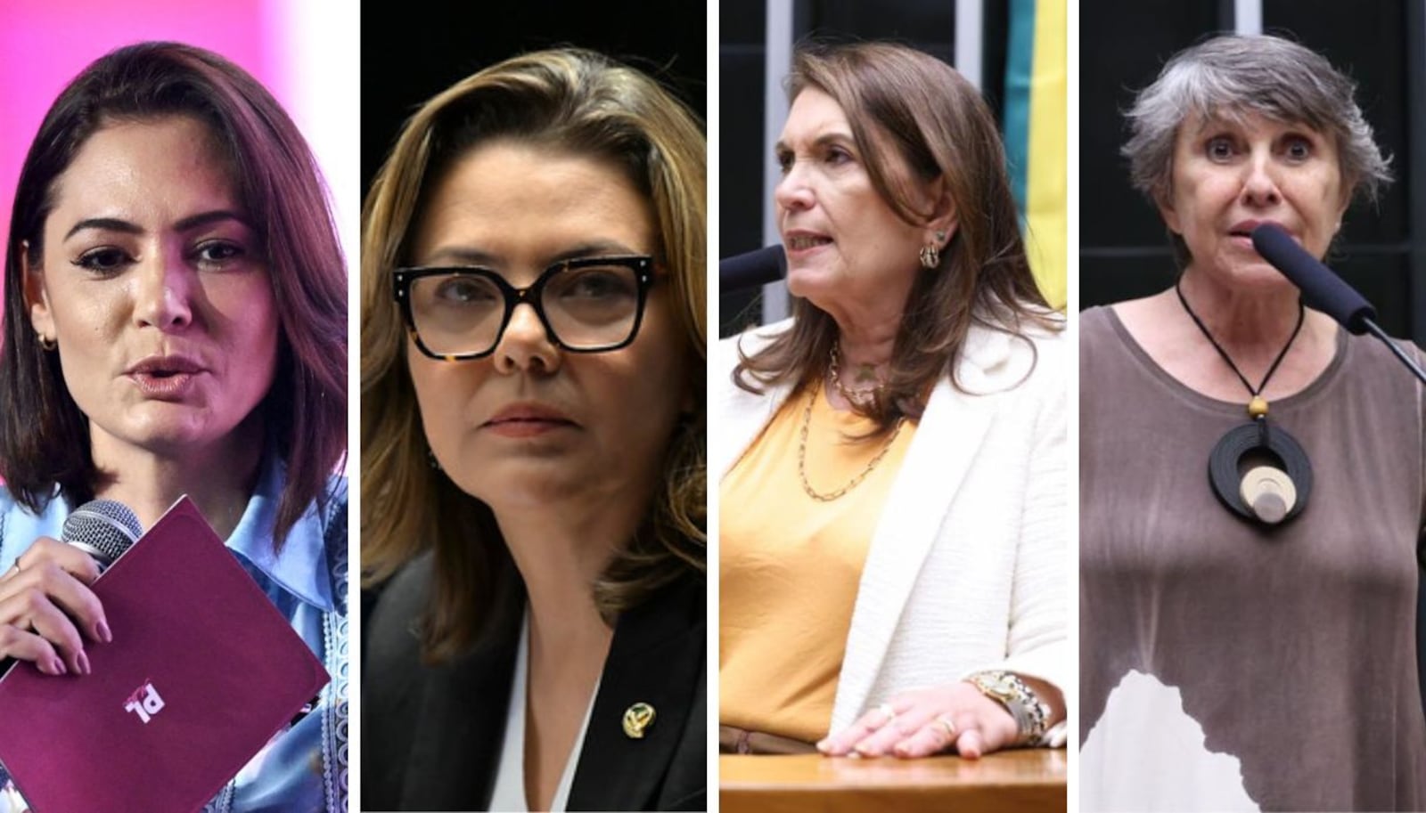 Imagem da matéria: Senado no DF: Michelle tem 27%, Leila do Vôlei e Bia Kicis, 18% cada, e Erika, 16%, diz Real Time