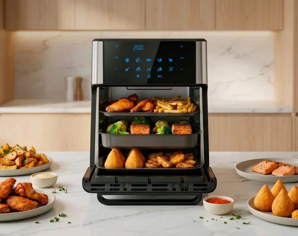 Fritadeira Air Fryer Xtreme Oven Fry 16L 4 em 1 Painel Digital 2.000W — Foto: Elgin/Divulgação