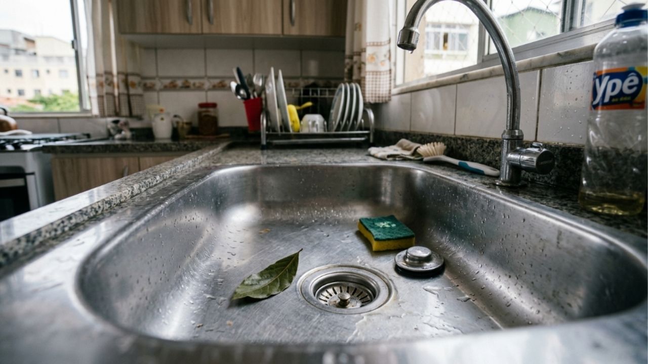 Por que colocar folha de louro no ralo da cozinha virou hábito: o que o óleo essencial da folha realmente faz com o cheiro e o que ele não resolve no sifão
