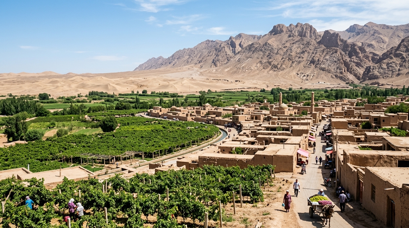 A cidade-oásis sobrevive graças aos karez, mais de 1.100 sistemas subterrâneos que já somaram mais de 5.000 km