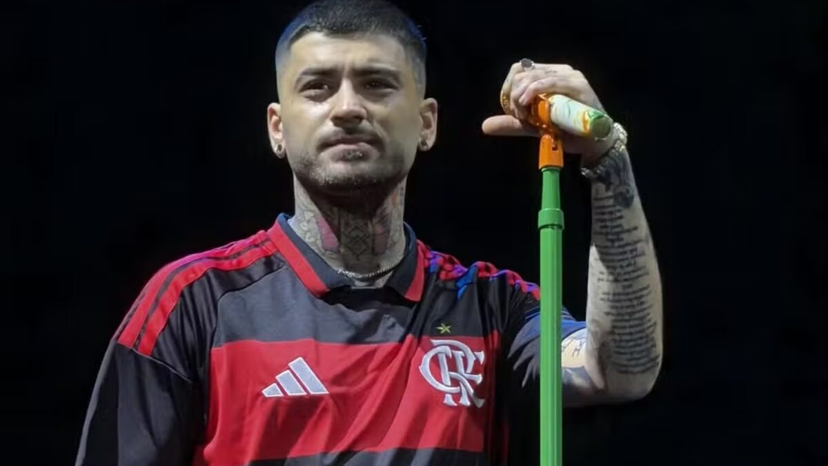Zayn, ex-One Direction, usa camisa do Flamengo em show no estádio do Palmeiras e se desculpa