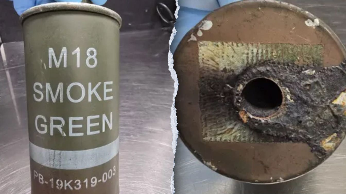 Raio-X no aeroporto expõe arma perigosa ilegalmente escondida na bagagem de mão do passageiro