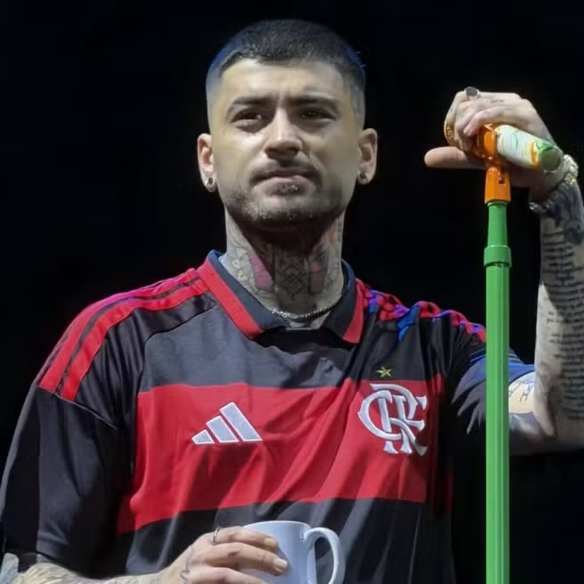 Zayn, ex-One Direction, usa camisa do Flamengo em show no estádio do Palmeiras e se desculpa