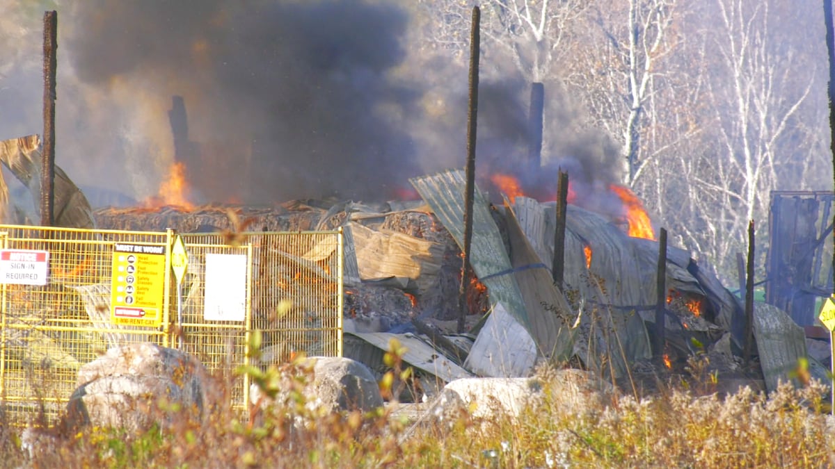 Fire under control at GFL warehouse near Nipissing First Nation