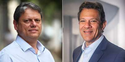 Tarc&iacute;sio de Freitas (Republicanos) e Fernando Haddad (PT) disputam o governo de S&atilde;o Paulo Foto: Fotos: Alex Silva / Estad&atilde;o e Facebook / Fernando Haddad / Estad&atilde;o