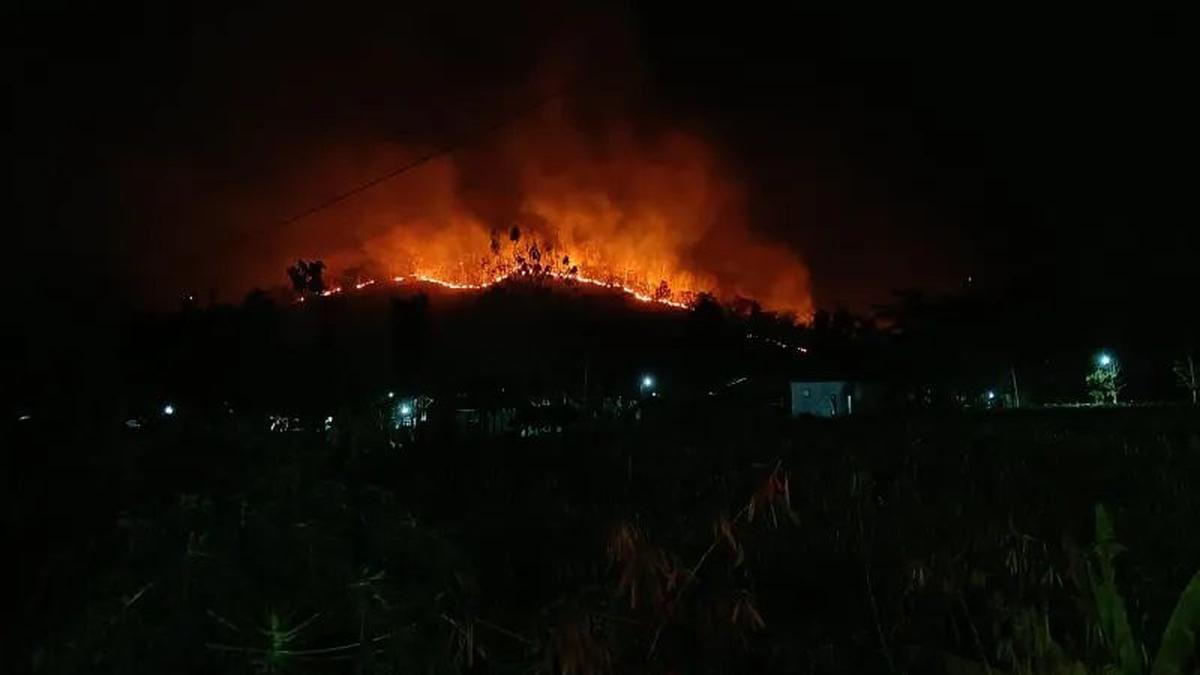 Incêndios florestais em Ponorogo se espalham, região de Slahung é a mais afetada