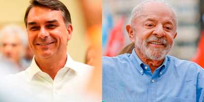 Flávio Bolsonaro e Lula disputam a presidência da República Foto: Vittor Sales/Divulgação Campan / Estadão